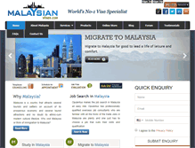 Tablet Screenshot of malaysianvisas.com